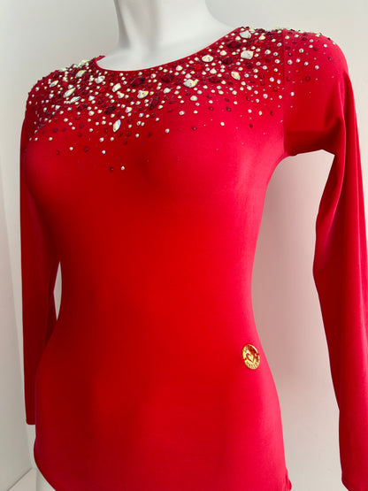 Maillot rojo de terciopelo ~ talla S