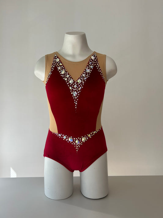 Maillot granate terciopelo ~ Talla 12