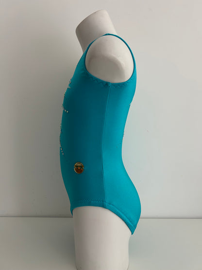 Maillot turquesa y azul ~talla 10
