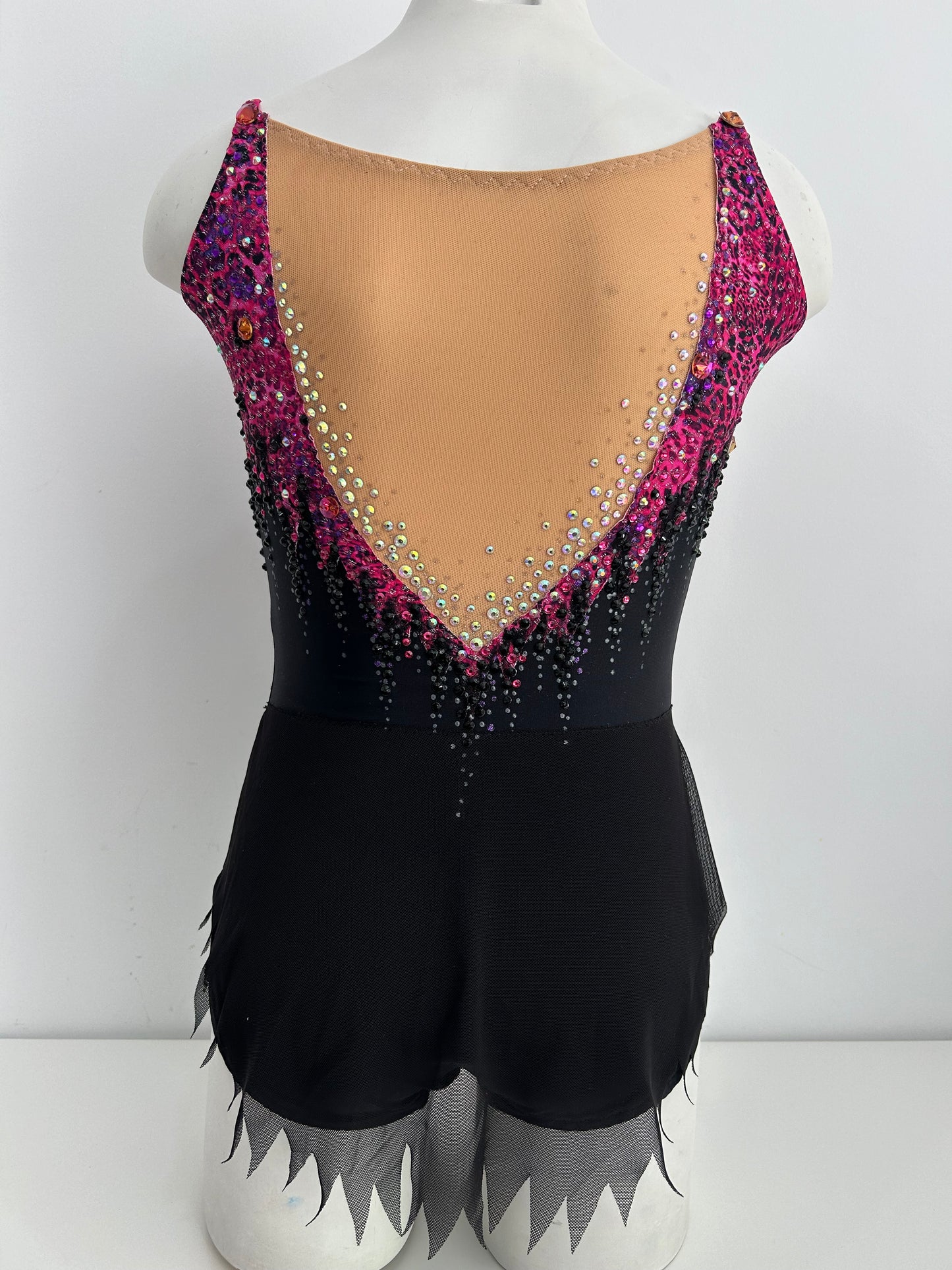 Maillot leopardo fucsia y negro ~ talla 12