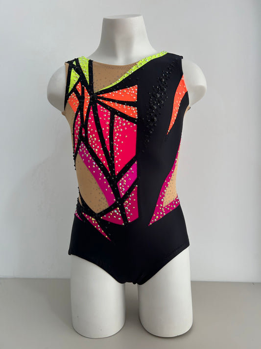 Maillot negro y neon  ~ Talla 12