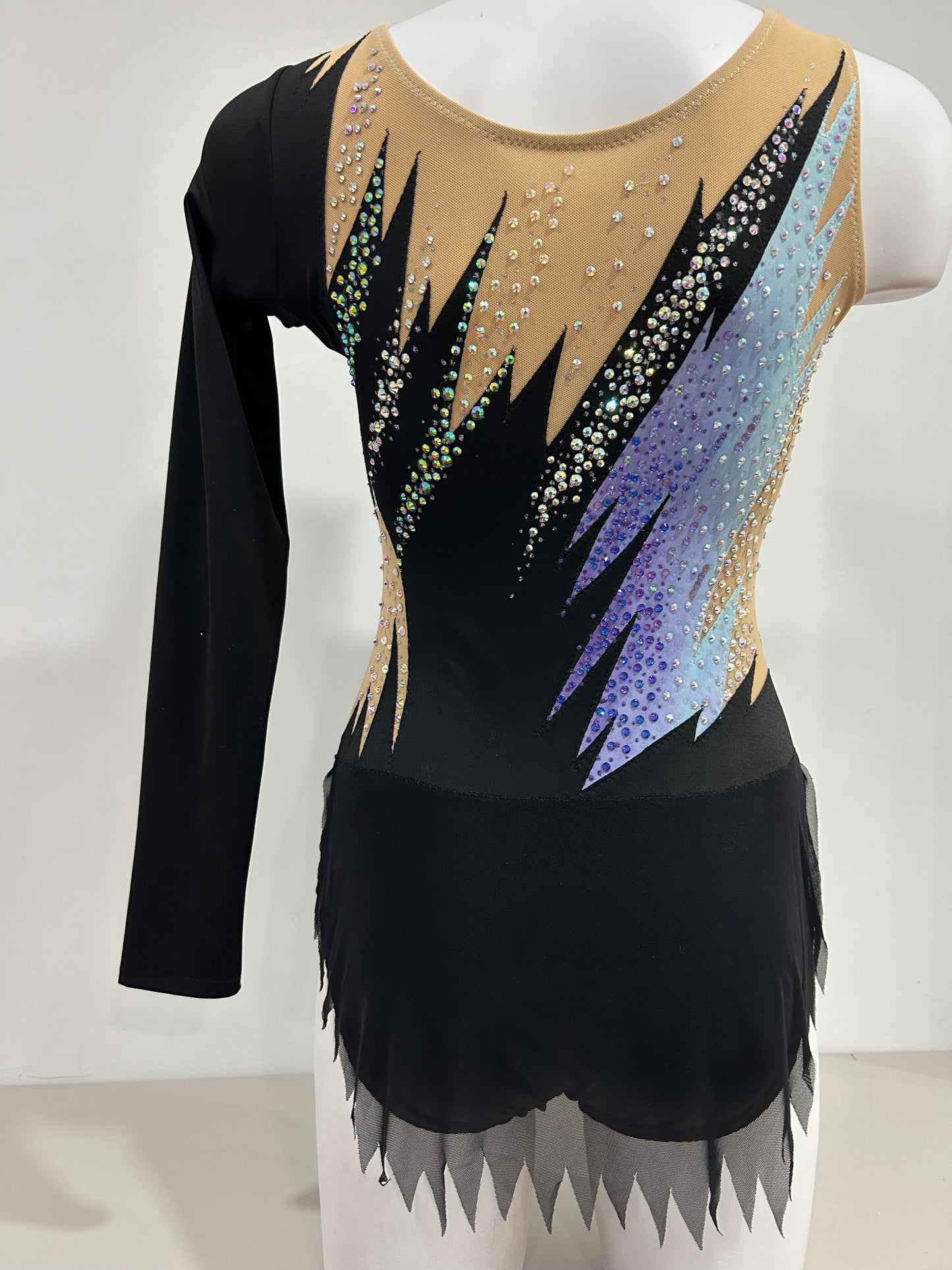 Maillot negro, azul y morado ~ Talla S