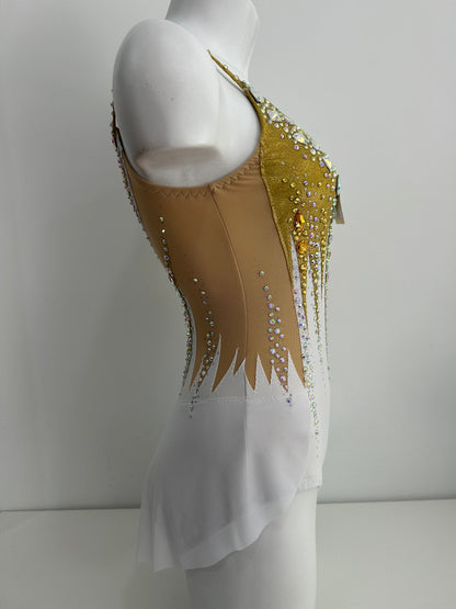 Maillot dorado y blanco ~ talla S