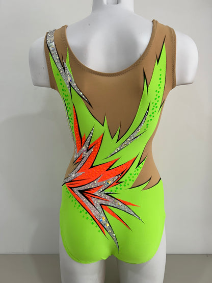 Maillot verde y naranja ~ Talla 16