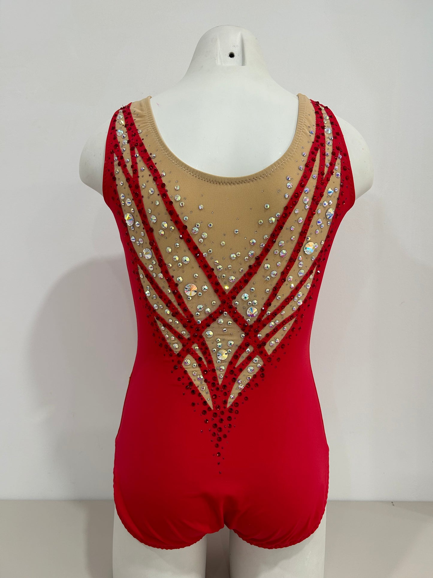 Maillot rojo con espalda cruzada~ Talla 14