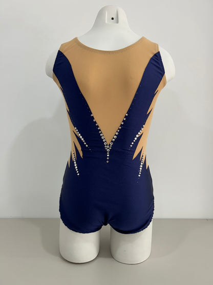 maillot competicion gimnasia ritmica en madrid y online malla mallas mayot mayots maiot maiots mallots en venta comprar online shaer  azul marino oscuro 