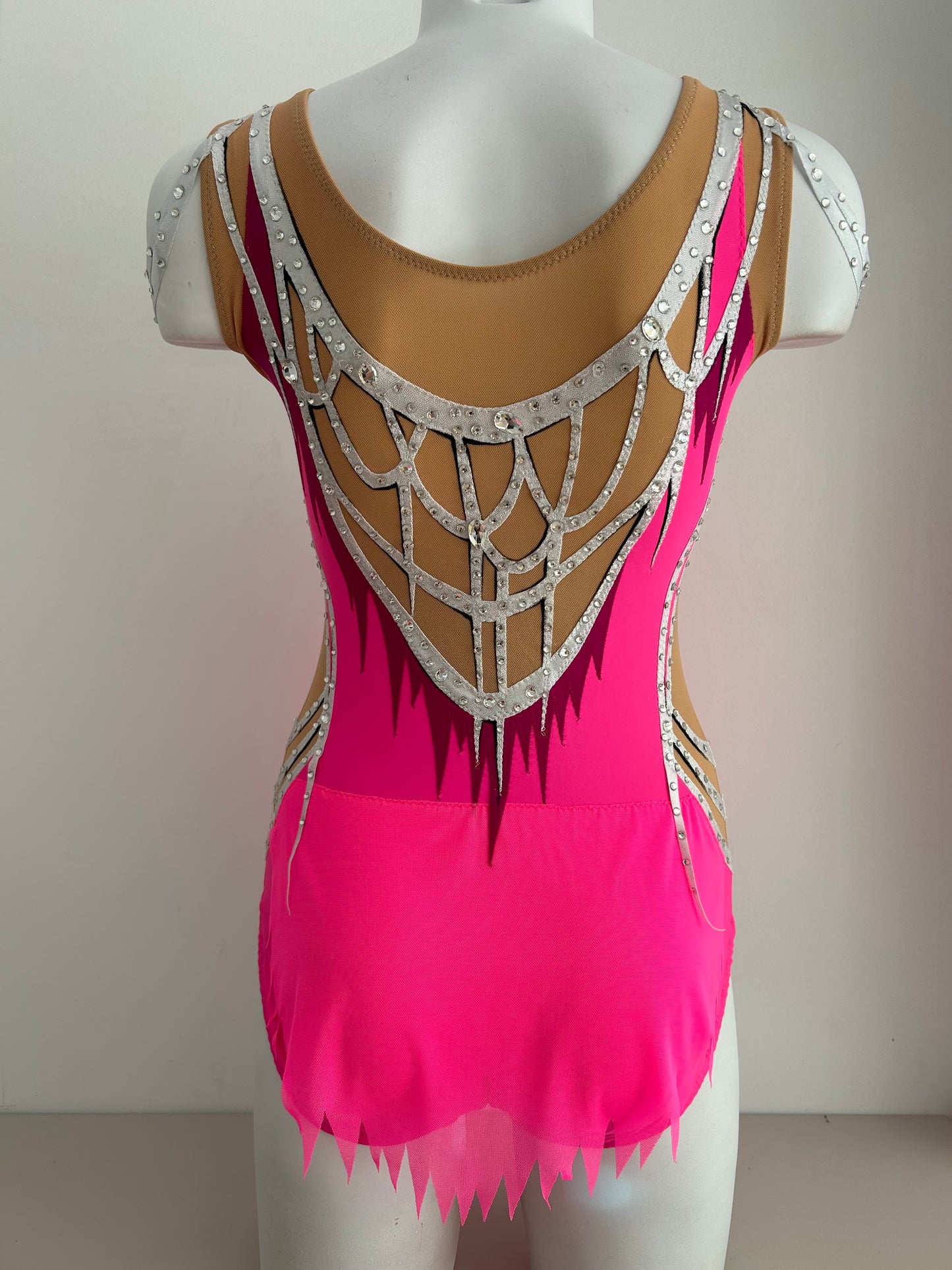 Maillot fucsia, rosa y plata ~ Talla S