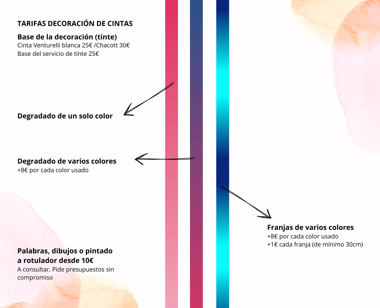 Servicio de teñir cintas - creamos tu cinta personalizada