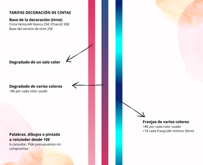 Servicio de teñir cintas - creamos tu cinta personalizada