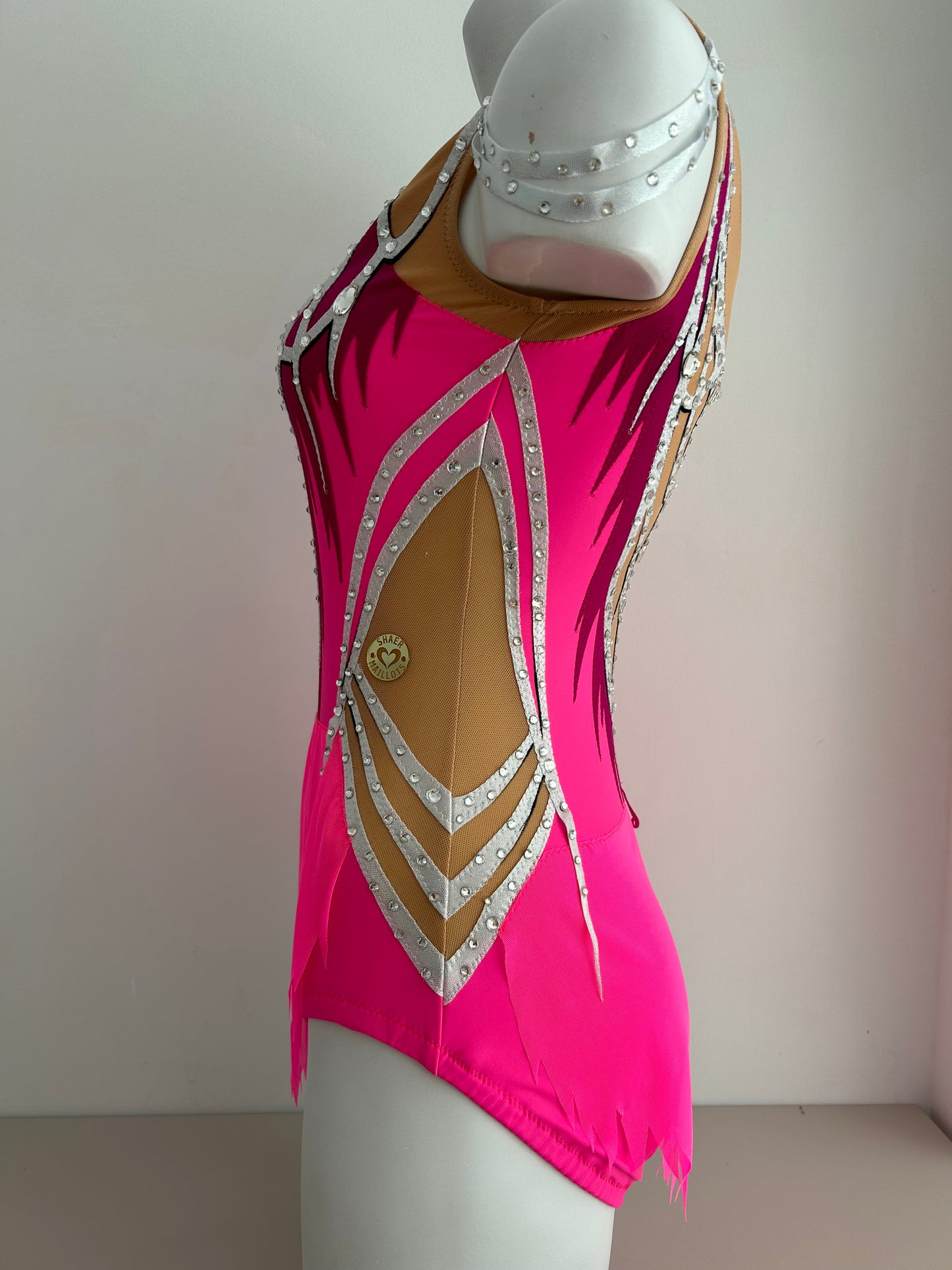 Maillot fucsia, rosa y plata ~ Talla S