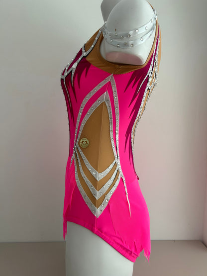 Maillot fucsia, rosa y plata ~ Talla S