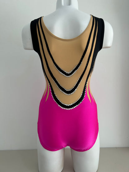 Maillot fucsia y negro ~ Talla 16