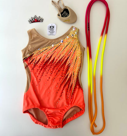 Maillot amarillo y naranja ~ Talla 14