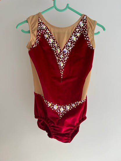 Maillot granate terciopelo ~ Talla 12