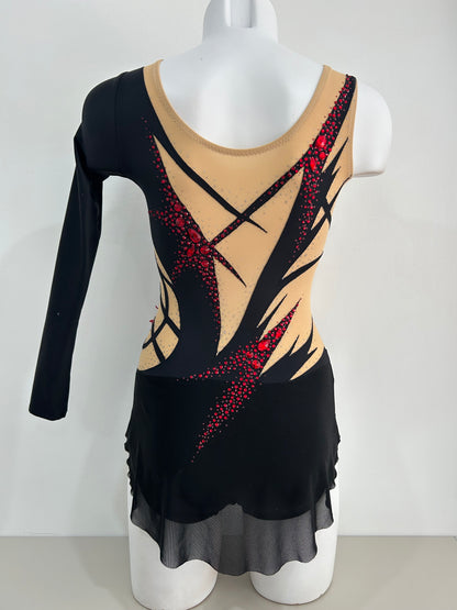Maillot negro con flores ~ Talla 16