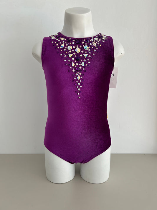 Maillot morado terciopelo ~ Talla 8