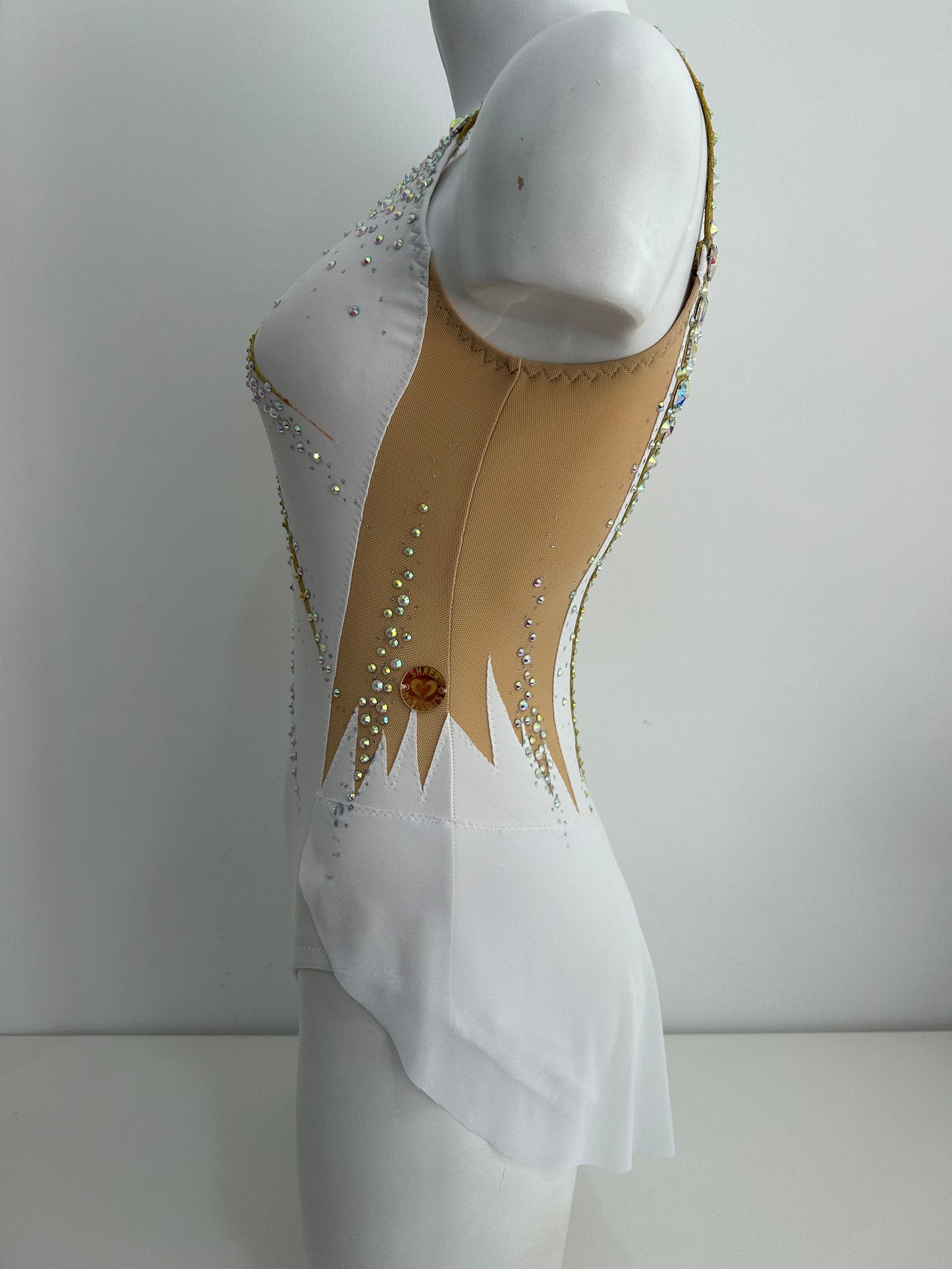 Maillot dorado y blanco ~ talla S