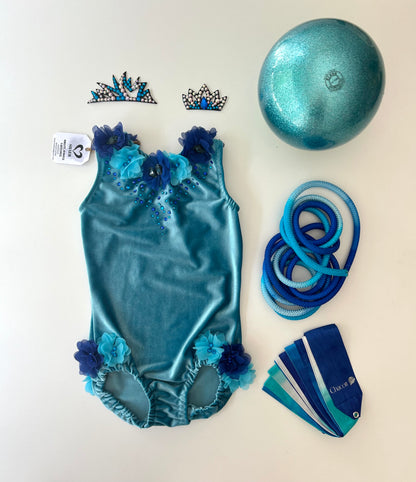 Maillot terciopelo azul ~ Talla 6