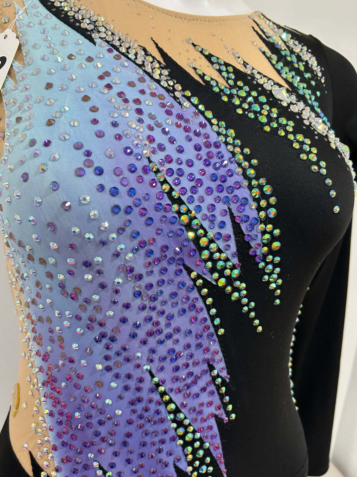 Maillot negro, azul y morado ~ Talla S