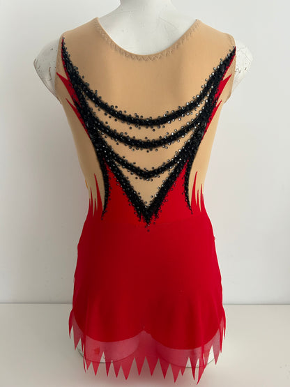 Maillot rojo y negro ~ Talla 16