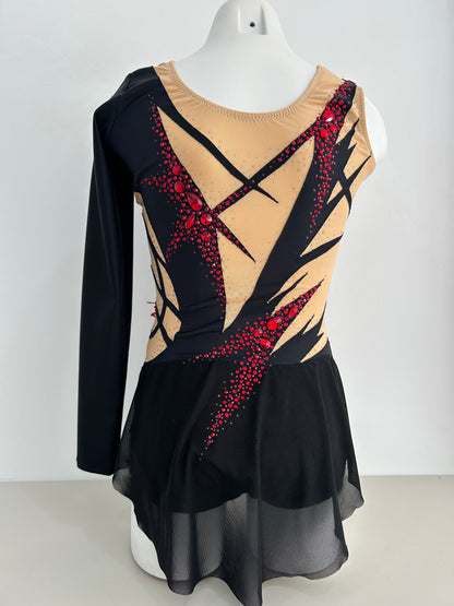 Maillot negro con flores ~ Talla 16