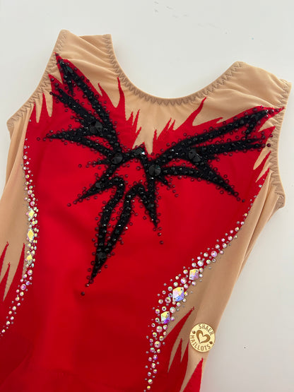 Maillot rojo y negro ~ Talla 16