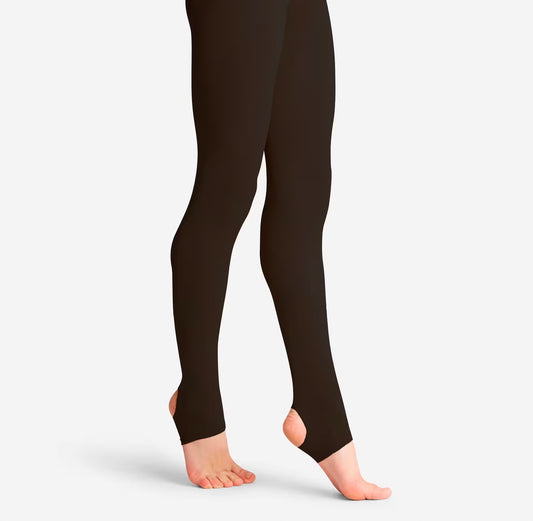 Medias de color negro con talón abierto