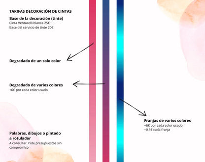 tinte decoracion de cintas de gimnasia ritmica para gimnastas personalizada colores nombres frases degradado shaer tienda de gimnasia ritmica en madrid 