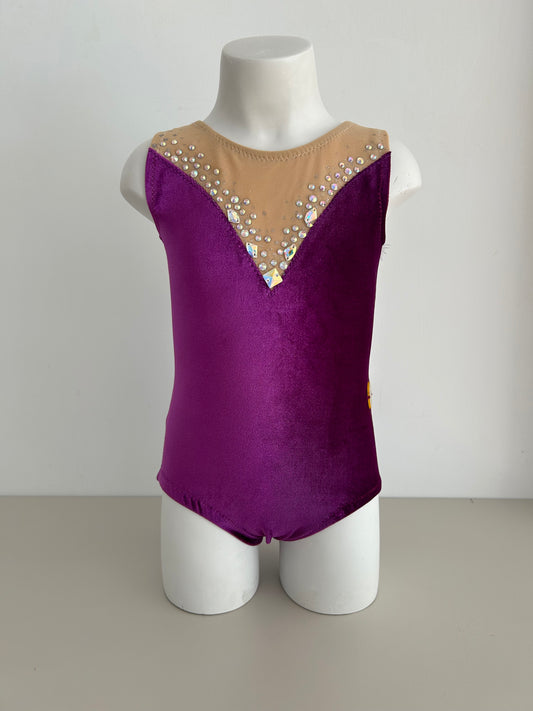 Maillot morado de terciopelo ~ Talla 6