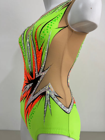 Maillot verde y naranja ~ Talla 16