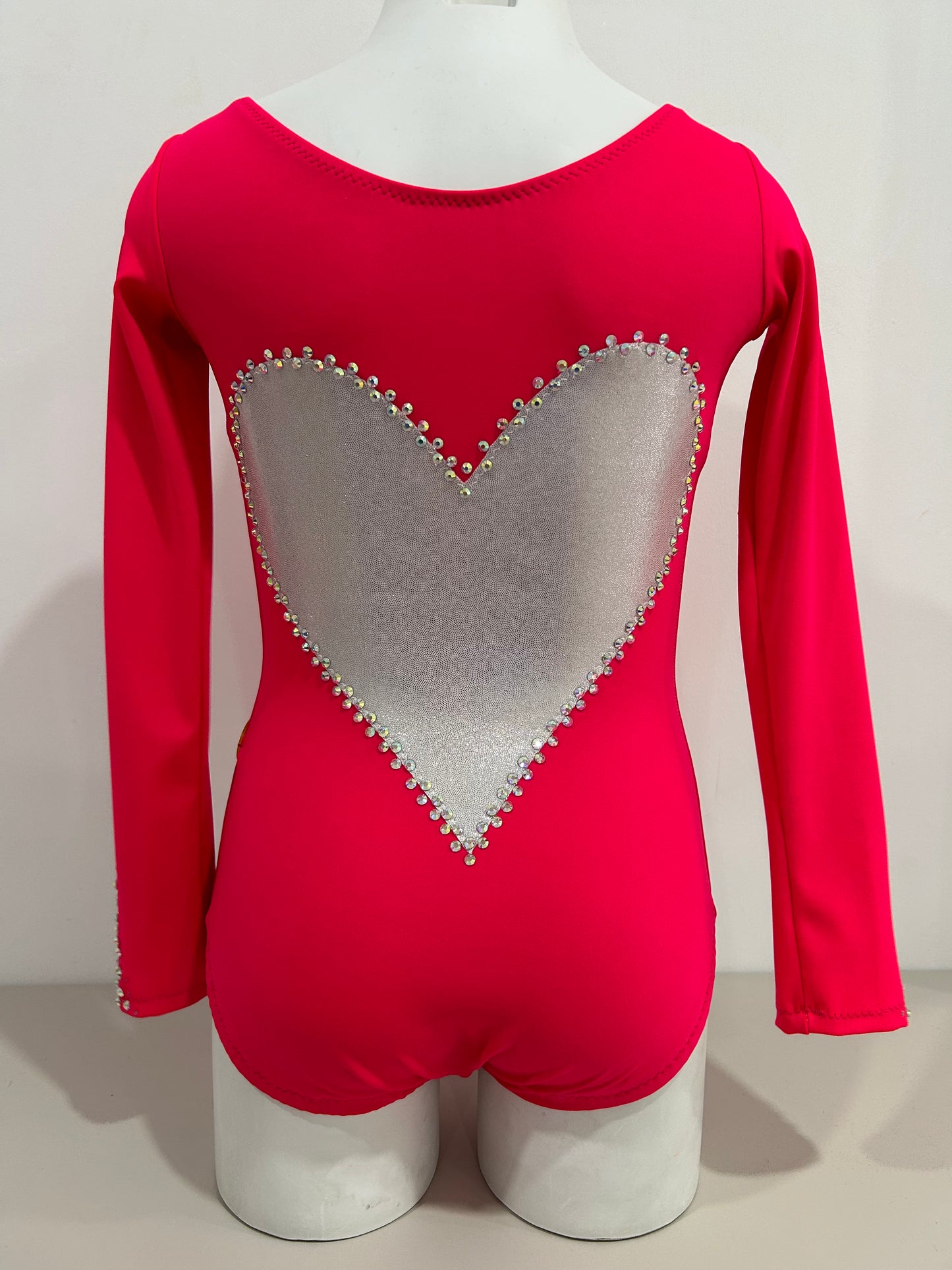 Maillot fucsia con corazón ~ Talla 10