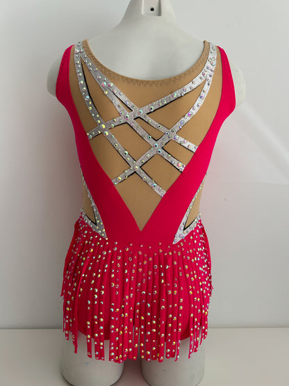 Maillot frambuesa y plata ~ Talla 12