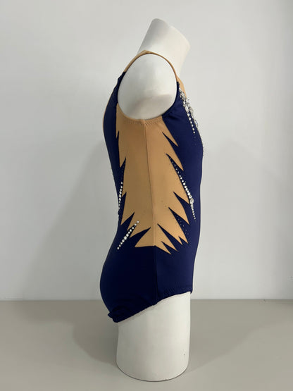 maillot competicion gimnasia ritmica en madrid y online malla mallas mayot mayots maiot maiots mallots en venta comprar online shaer  azul oscuro marino intenso