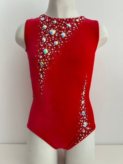 Maillot rojo de terciopelo ~ talla 12