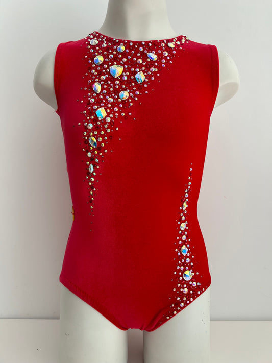 Maillot rojo de terciopelo ~ talla 12