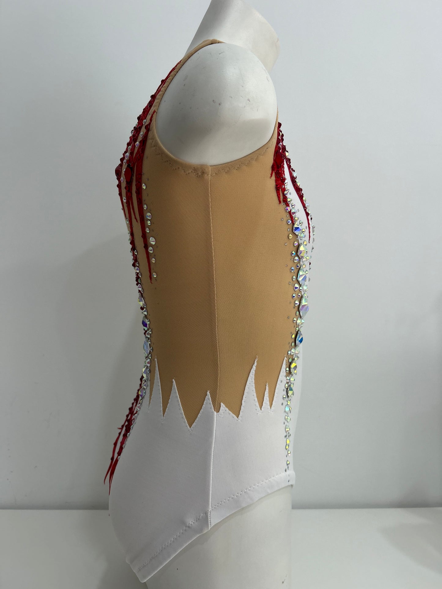 Maillot blanco y rojo~ Talla 12