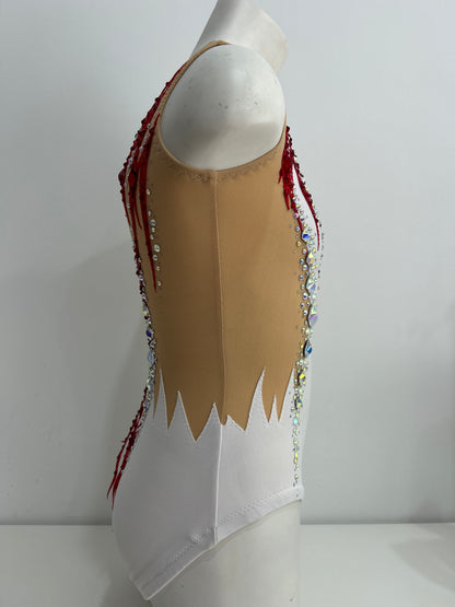 Maillot blanco y rojo~ Talla 12