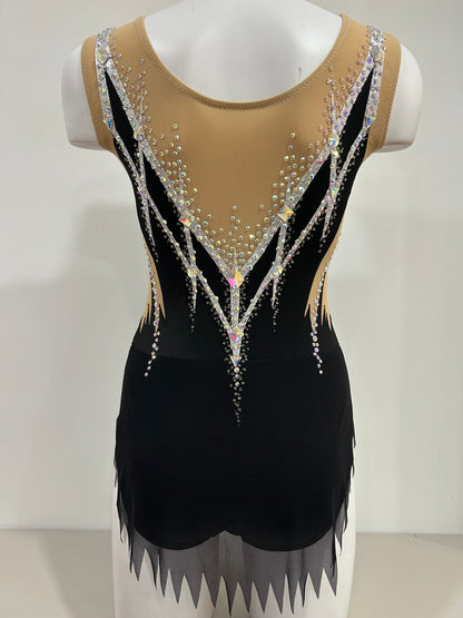 Maillot negro y plateado ~ Talla S