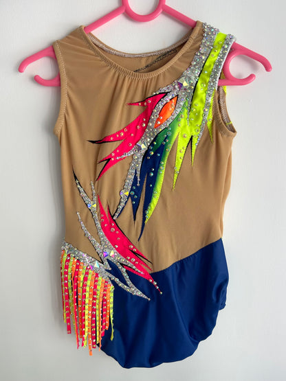 Maillot azul, amarillo y rosa ~ Talla 10