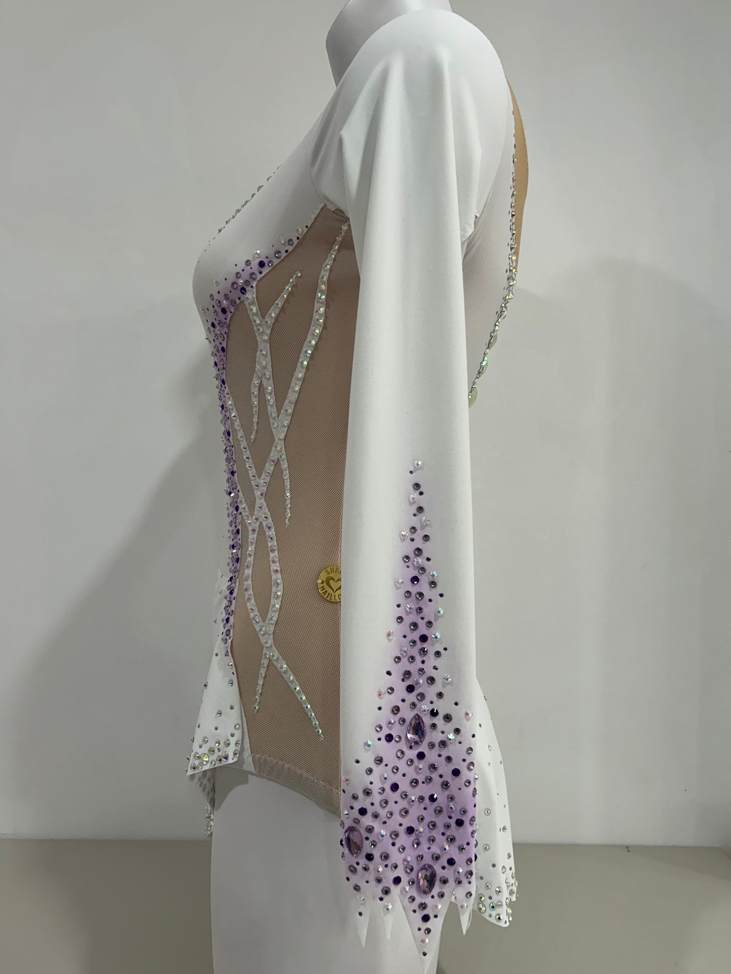 Maillot blanco, morado y rosa~ Talla S