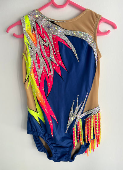 Maillot azul, amarillo y rosa ~ Talla 10