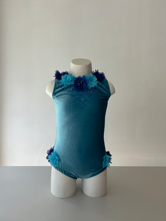 Maillot terciopelo azul ~ Talla 6