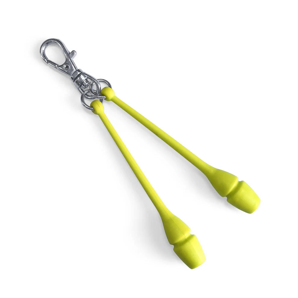 Llavero de mazas (rosa, morado,azul y amarillo)