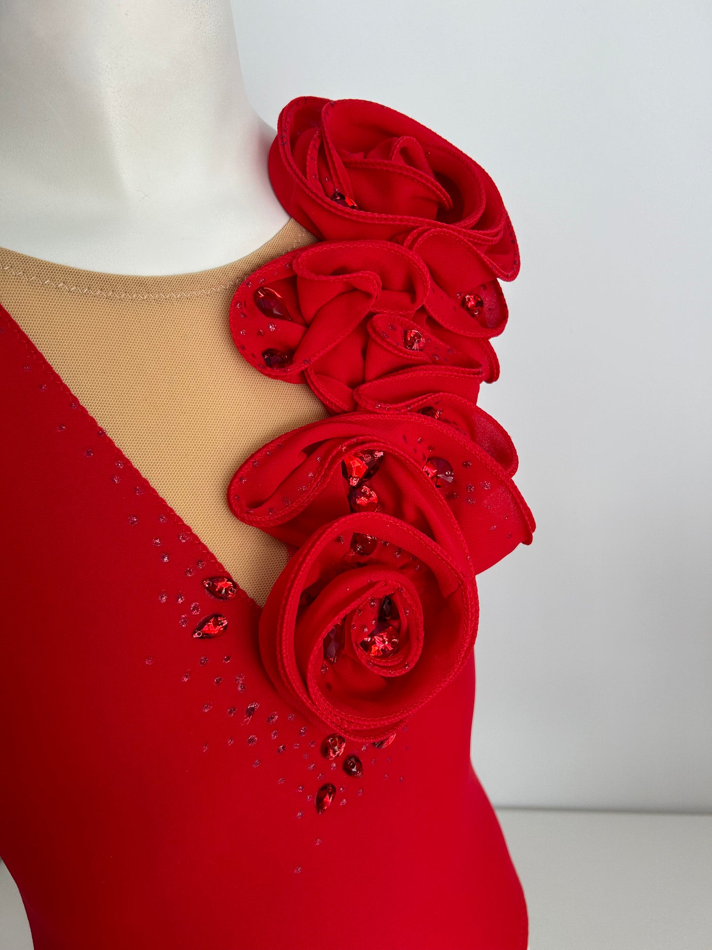 Maillot rojo con flores~ Talla 14