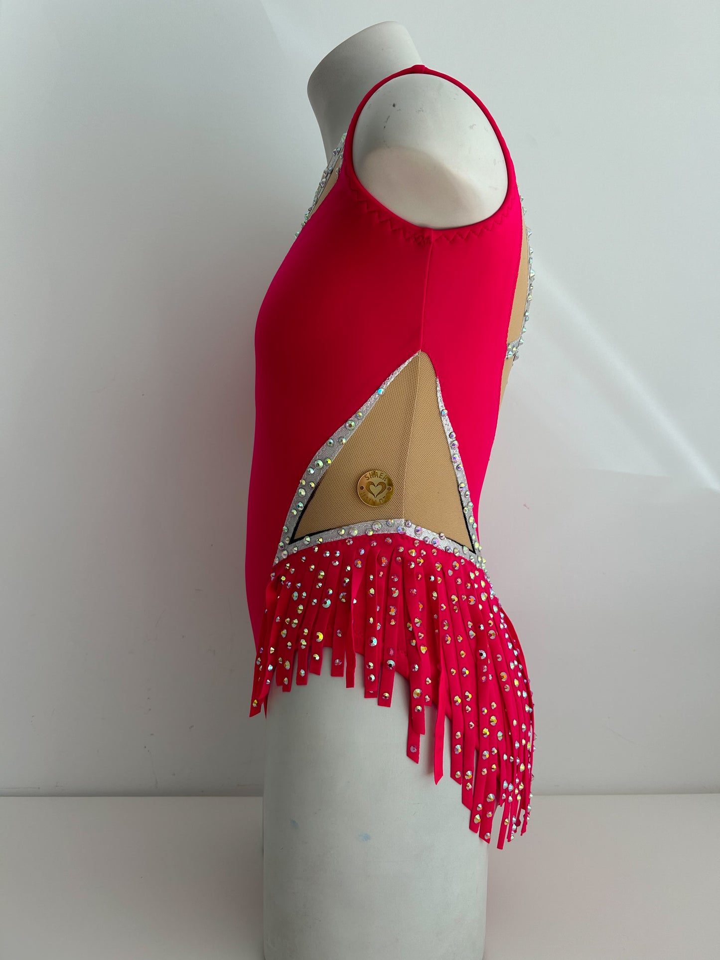 Maillot frambuesa y plata ~ Talla 12
