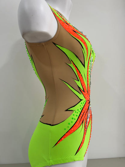 Maillot verde y naranja ~ Talla 16