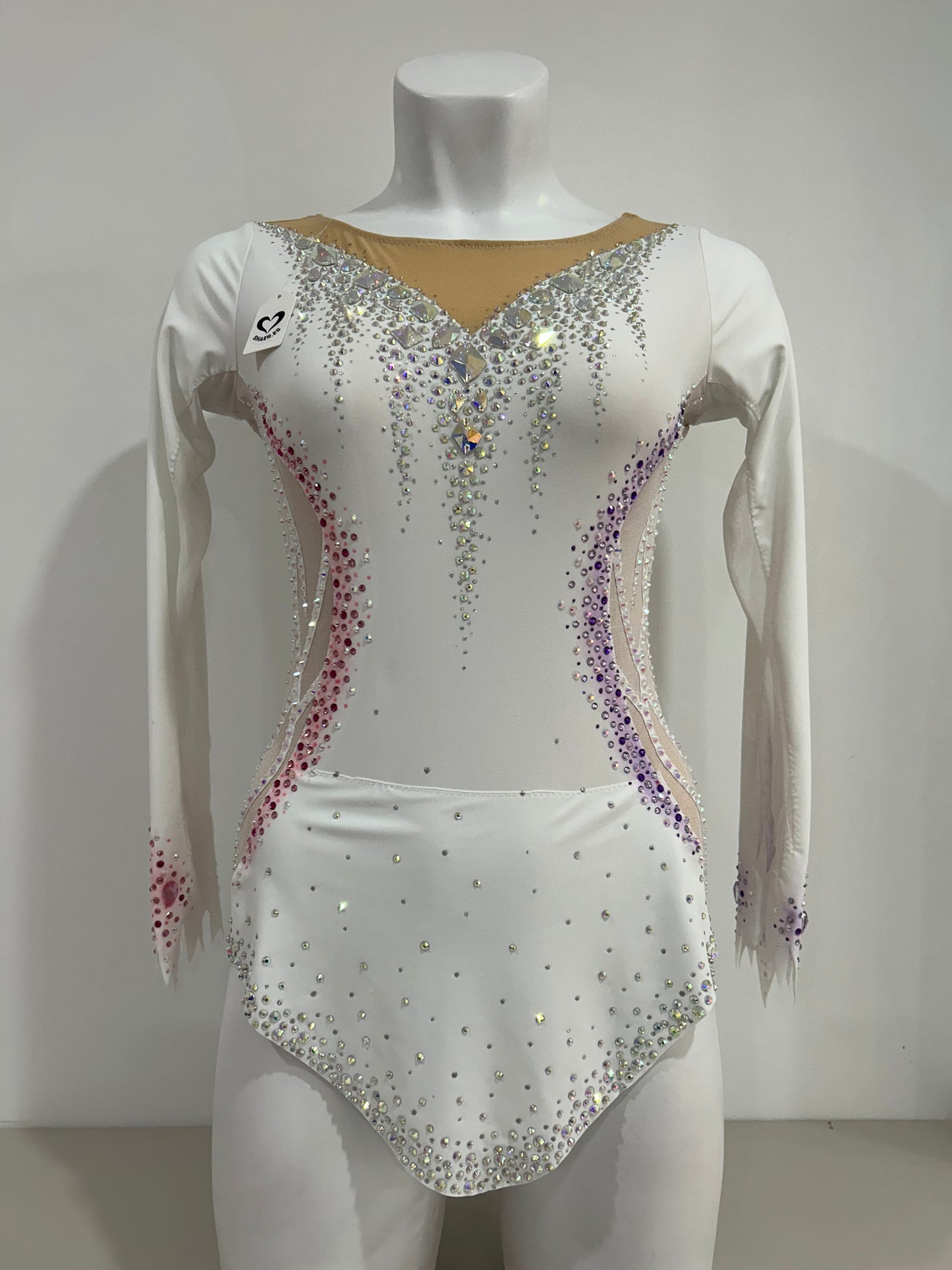 Maillot blanco, morado y rosa~ Talla S