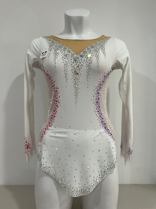 Maillot blanco, morado y rosa~ Talla S