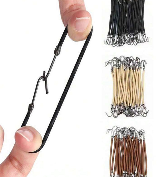 Dos gomas de gancho- marrón, negro o beige