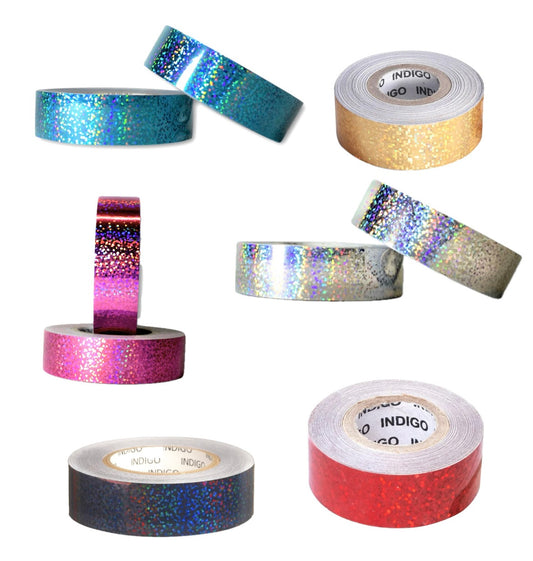 Cinta adhesiva purpurina Índigo